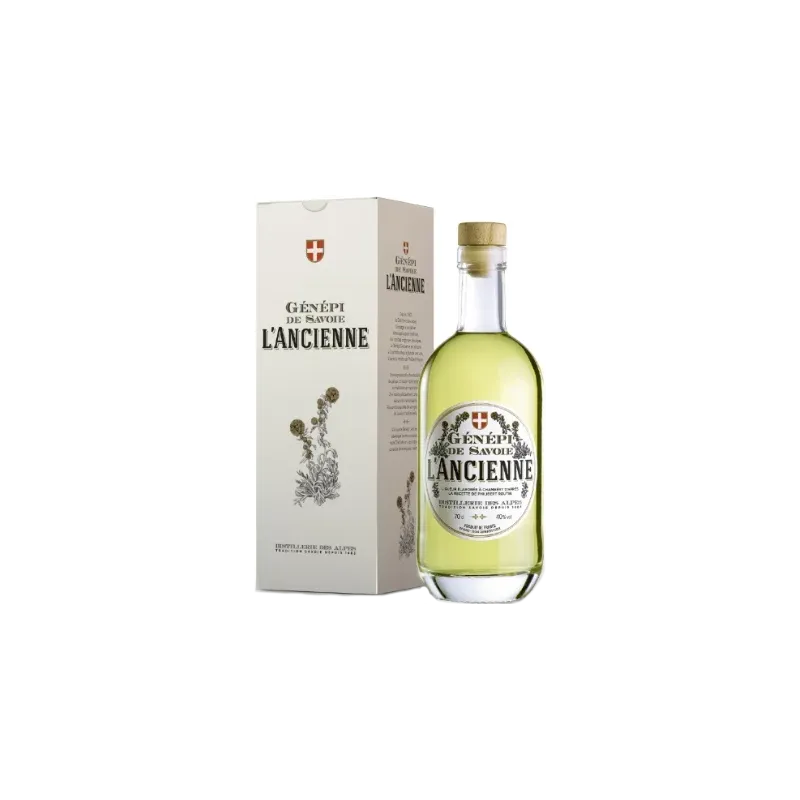 Bouteille Génépi de Savoie L'Ancienne - Distillerie des Alpes avec étui