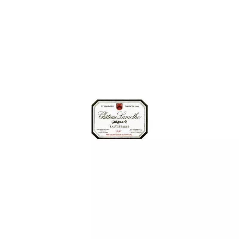 Sauternes 1986 - Château Lamothe guignard