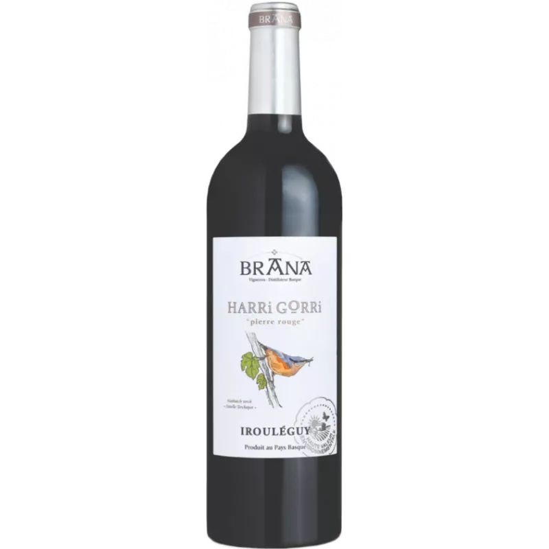 Bouteille de Harri Gorri rouge du domaine Brana de 75 cl