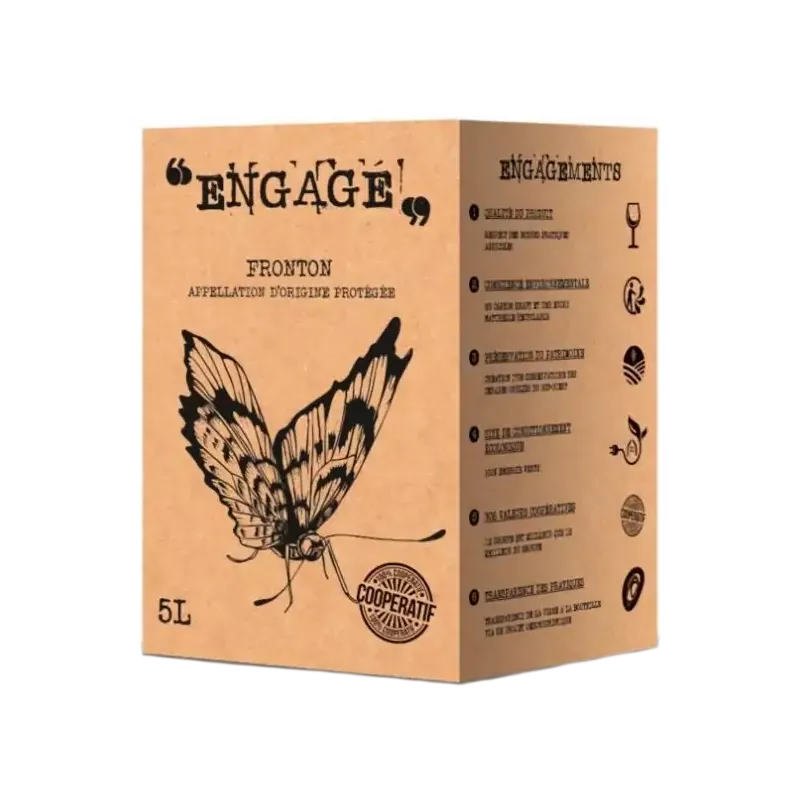 BIB Engagé Fronton rouge - Vinovalie - 5 l