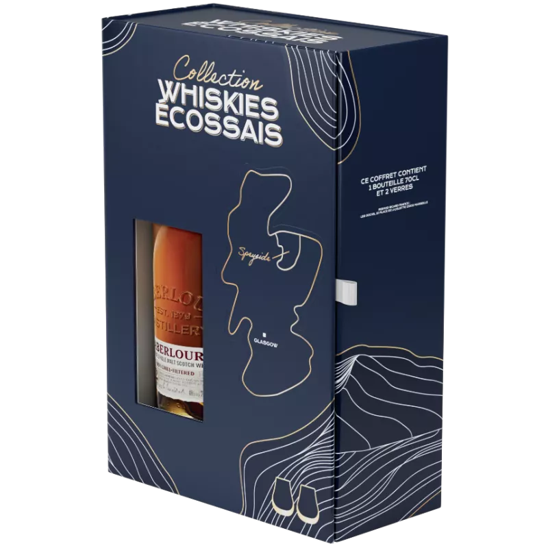 Whisky Aberlour 12 Ans Non Chill Filtered - Coffret 2 Verres - 48