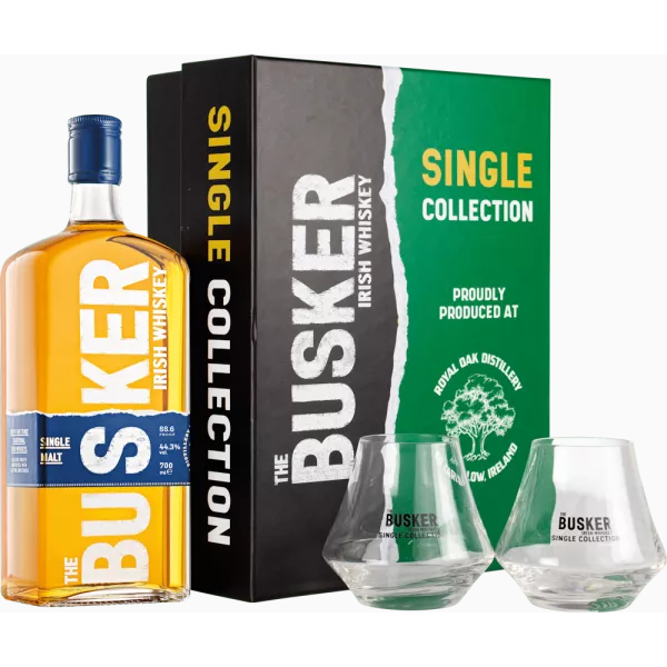 Coffret 2 verres Single Malt  - The Busker - 1 bouteille