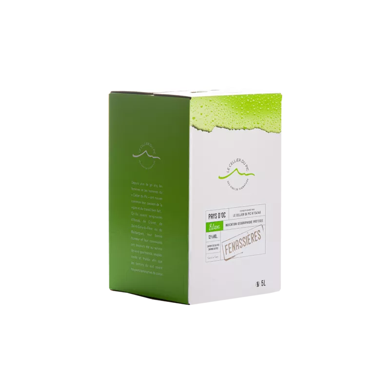 BIB Fenassières blanc - Le Cellier du Pic - 5 l