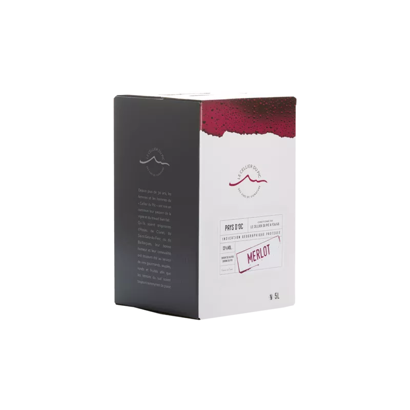 BIB Merlot rouge - Le Cellier du Pic - 5 l