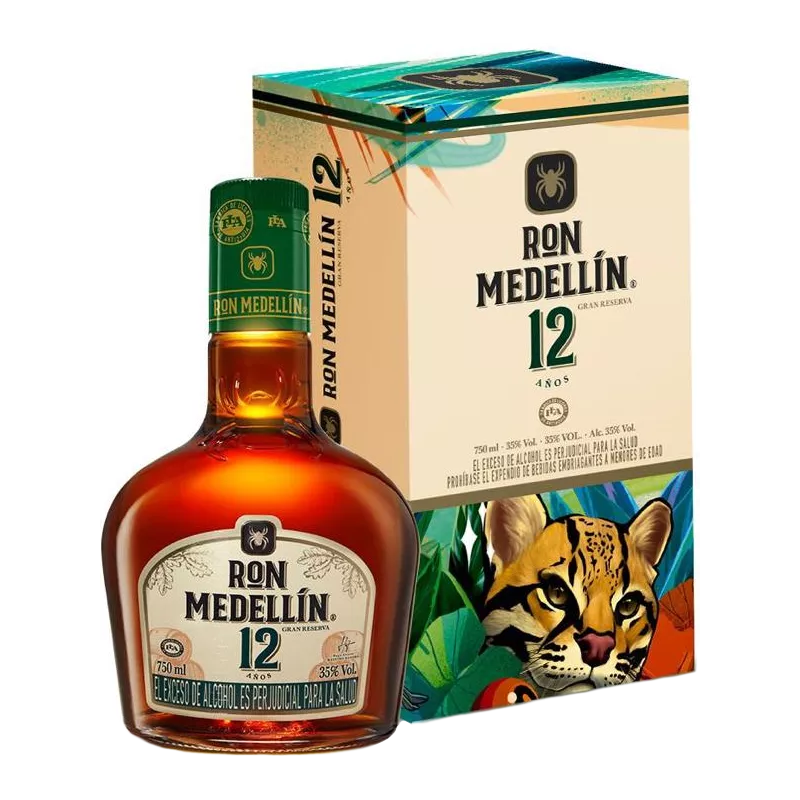 Rhum 12 ans -  Ron Medellin - 70 cl - Etui