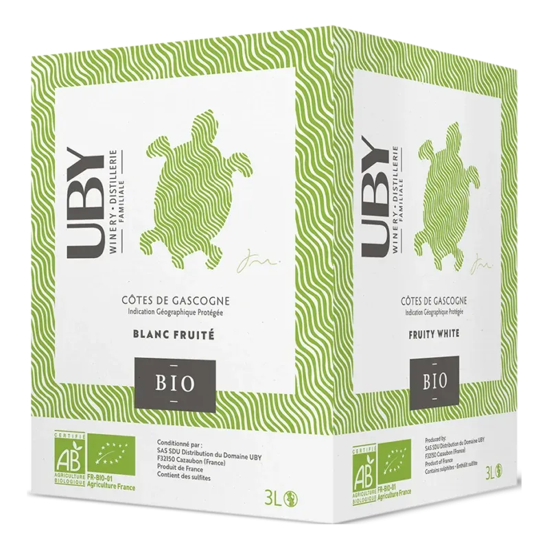 Bag In Box Cub Bio blanc sec N°21 - Domaine Uby - 3l