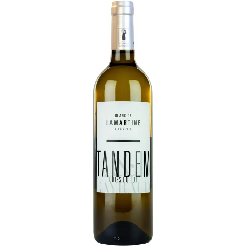 Bouteille de Tandem blanc côtes du Lot du château Lamartine