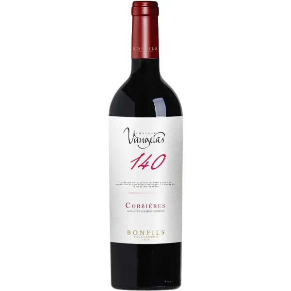 Bouteille de la cuvée 140 Rouge du Château Vaugelas en Corbières