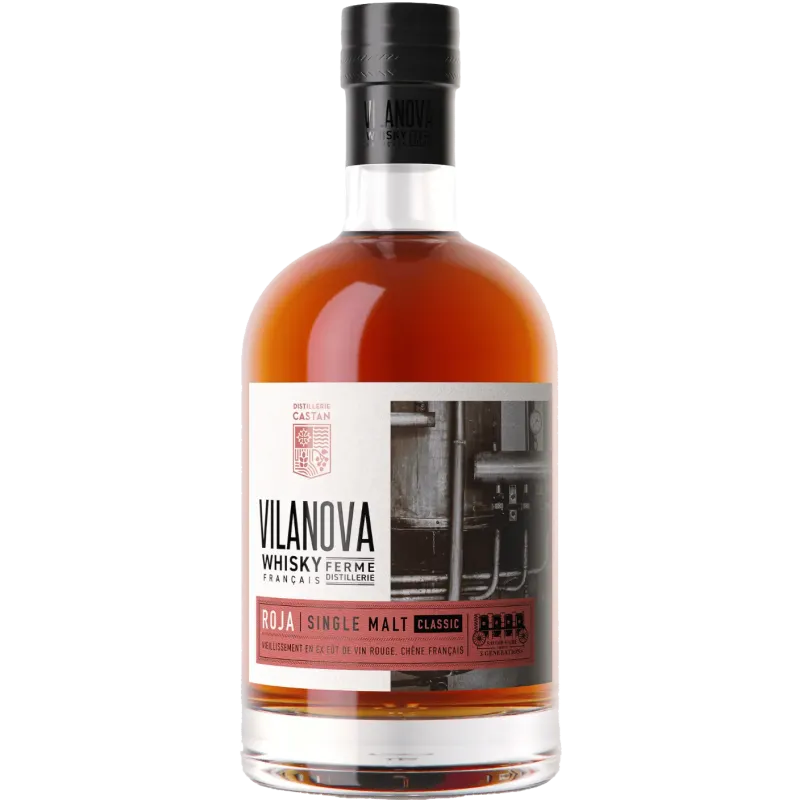 Bouteille du whisky Vilanova Roja de la distillerie Castan