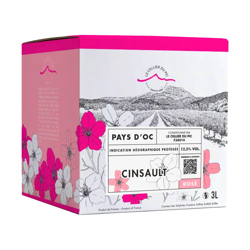 BIB de Cinsault Rosé du Cellier du Pic - 3 l