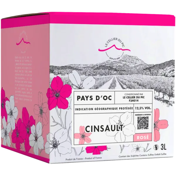 BIB de Cinsault Rosé du Cellier du Pic - 3 l