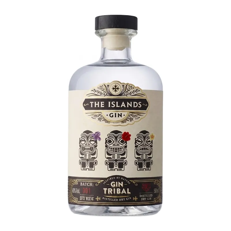 Bouteille du Gin Tribal de la distillerie The Islands Spirits - 70 cl