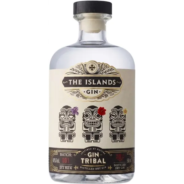 Bouteille du Gin Tribal de la distillerie The Islands Spirits - 70 cl