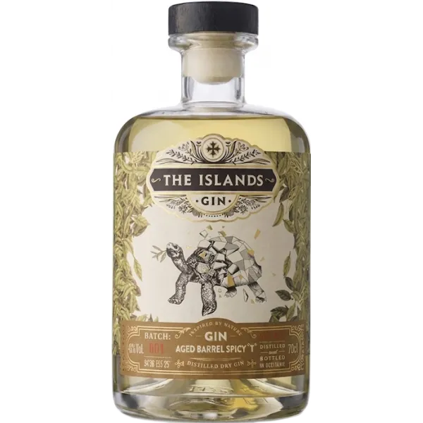 Bouteille du Gin Aged Barrel Spicy de The Islands Spirits - 50 cl